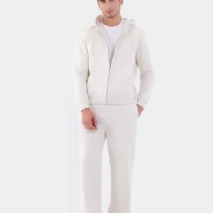 Cloud Cream Zip-Up Hoodie — front