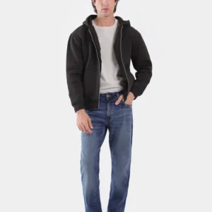 Everyday Black Zip Hoodie — front