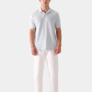 Ice Blue Classic Polo — front