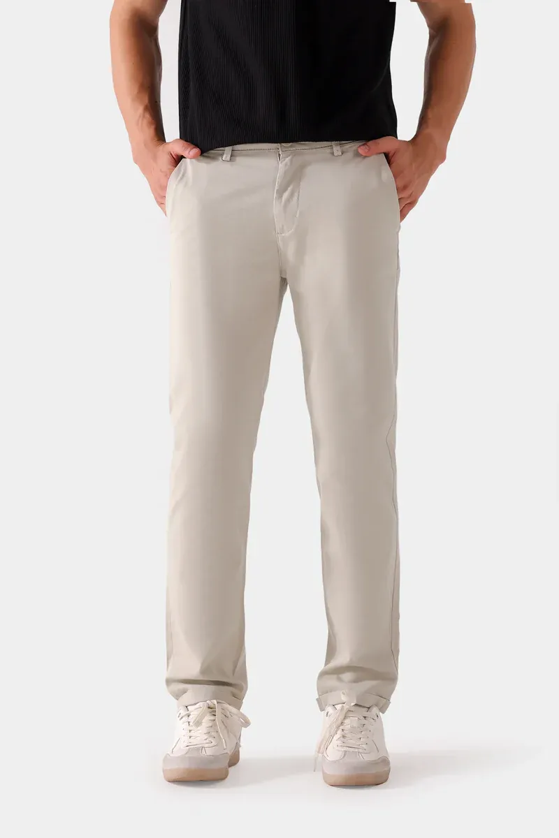 Stone Relaxed Wide-Leg Trousers — Detail