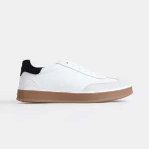 White Court Sneakers with Gum Sole — side