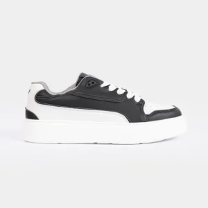 Mono Black & White Platform Sneakers — side